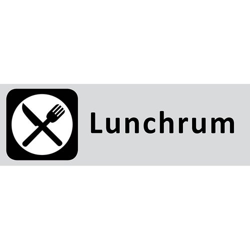 Informationsskylt Lunchrum 225x80 mm
