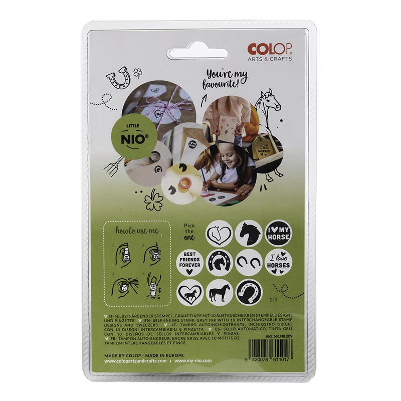 10 Hästmotiv, svart, Colop A & C Little NIO