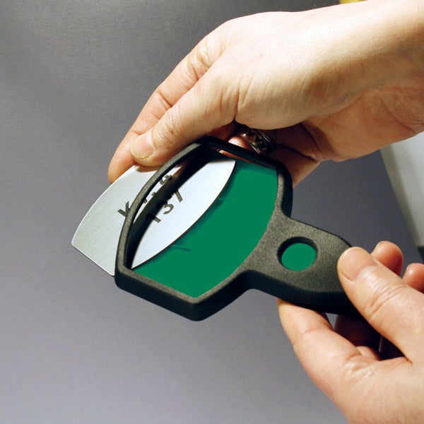 Plastskylt Classic Variabel – 75x56 mm, Vit/Blå text