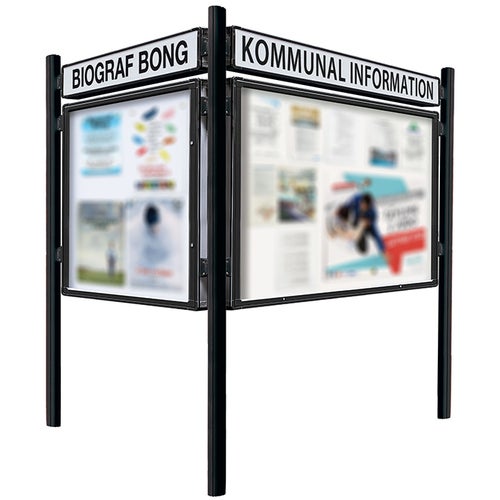 Stolpset Quatro Plus 1000x1350 mm – svartlackad, gjutning