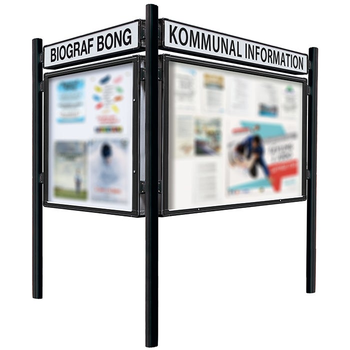 Stolpset Quatro Plus 1000x1350 mm – svartlackad, gjutning