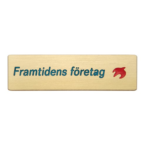 Graverad 2-Färgs metall Mässing Rektangulär Namnbricka