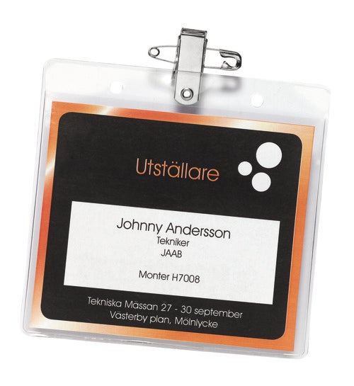 Plastficka liggande med klämma