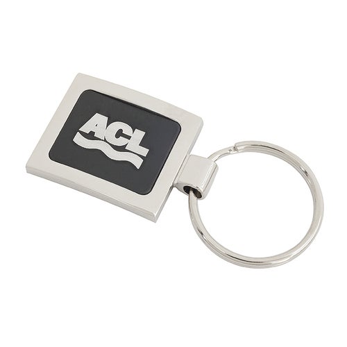 Square Metall/Svart - Nyckelring