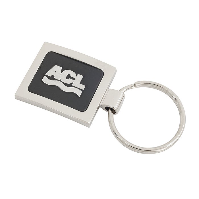 Square Metall/Svart - Nyckelring