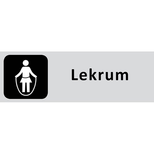 Informationsskylt Lekrum 225x80 mm