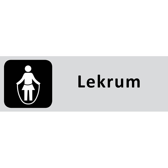 Informationsskylt Lekrum 225x80 mm