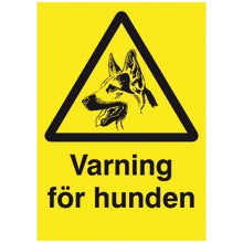 Varningsskylt Varning för hund 210x297 mm – Aluminium