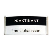 Namnbricka Atlantis svart - PRAKTIKANT