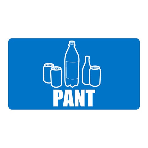 Återvinningsdekal Pant 180x100 mm