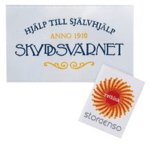 Vävda etiketter 50x80 mm