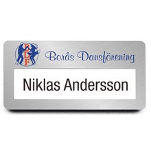 Namnbricka Windows, 75x36 mm, Silverfärgad, 4-färgs