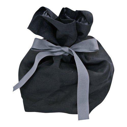 Askpåse Svart Linne