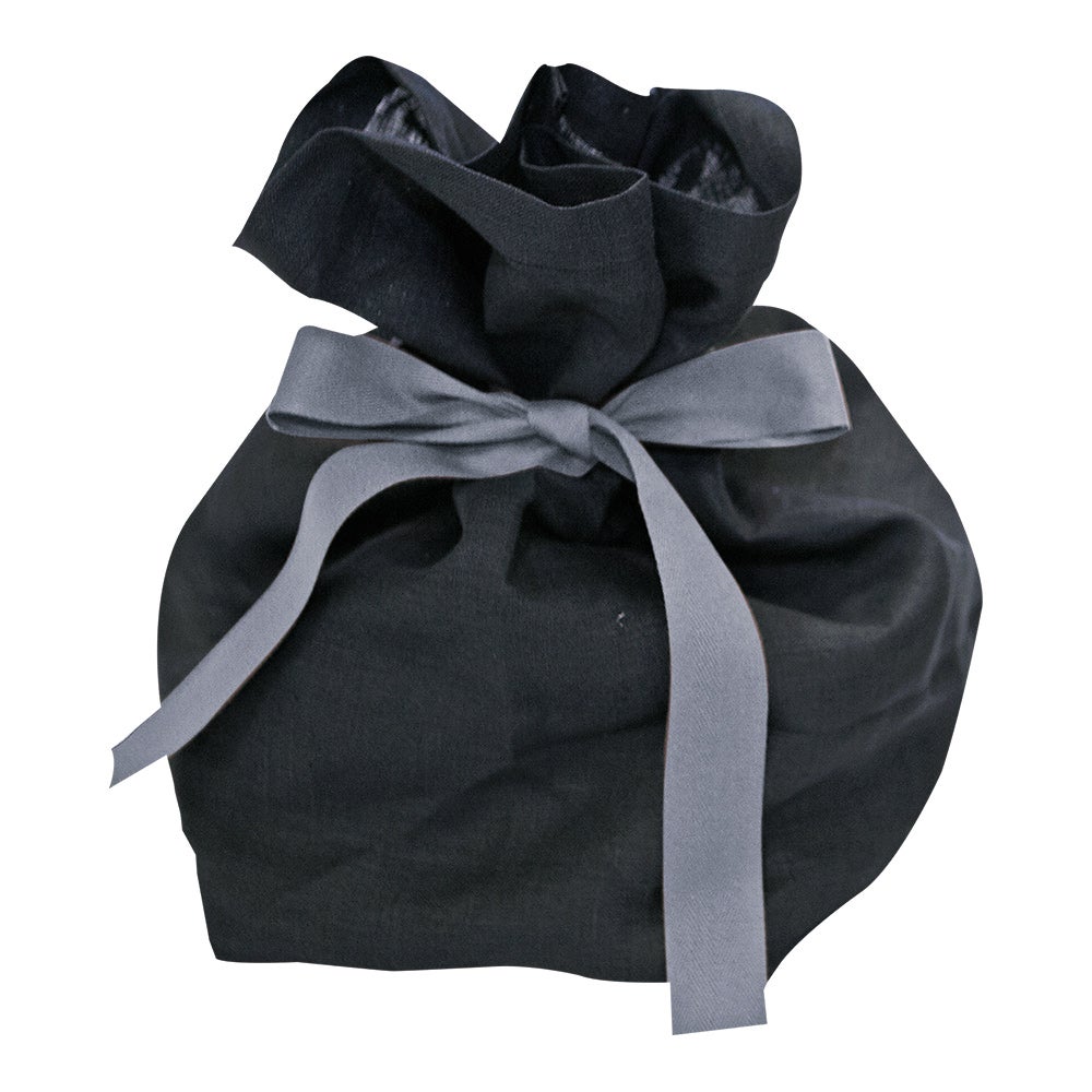 Askpåse – Linne, Svart