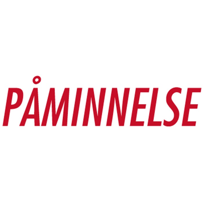 Standardstämpel "Påminnelse" 34x8 mm – Colop Printer Green Line 20/L, Röd