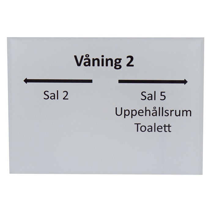 Plexiskylt 150x110 mm – UV-tryck, 10 mm