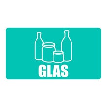 Återvinningsdekal Glas 180x100 mm