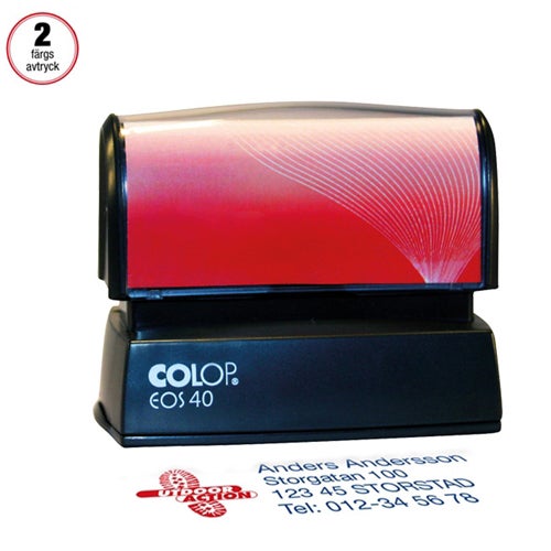 Stämpel 59x23 mm – Colop EOS 40, 2-färgad
