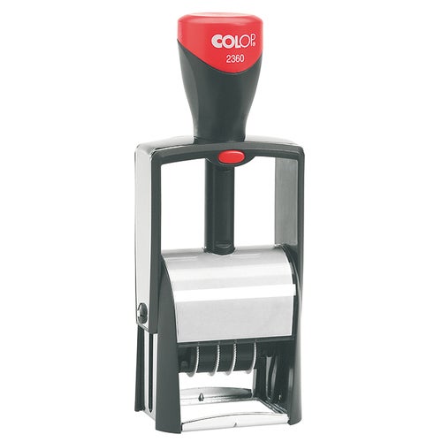 Datumstämpel 45x30 mm – Colop S2360 Stativ, Röd