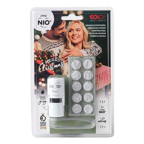 10 Julmotiv, svart, Colop A & C Little NIO