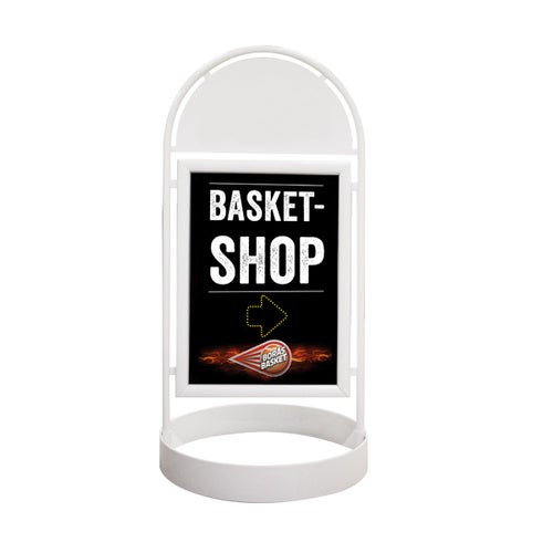 Gatupratare med rund fot - 50x70 cm, Vit