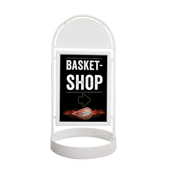 Gatupratare med rund fot - 50x70 cm, Vit