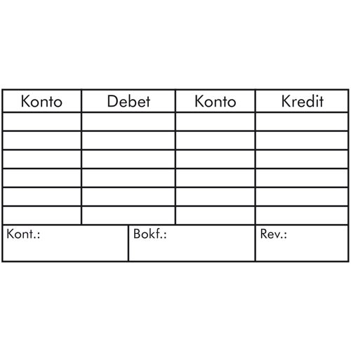Konteringsstämpel 74x37 mm – EOS UG 6, Svart (Svenskt Arkiv)